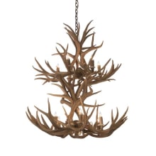 Antlers 12 Light 36" Wide Antler Candle Style Chandelier