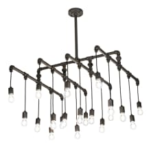 20 Light 51" Wide Abstract Linear Pendant