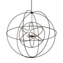 Atom Enerjisi 8 Light 60" Wide Taper Candle Globe Chandelier