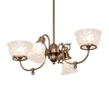 Long Revival Gas and Electric 4 Light 21" Wide Chandelier