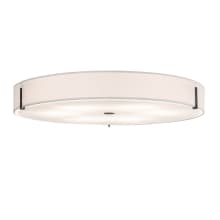 Cilindro 6 Light 30" Wide Semi-Flush Drum Ceiling Fixture - Smoke Finish