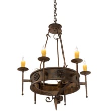 Lorenzo 6 Light 30" Wide Taper Candle Style Chandelier