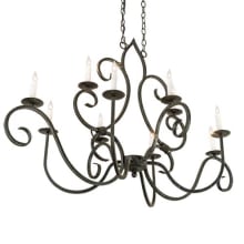 Long Clifton 10 Light 29" Wide Taper Candle Style Chandelier