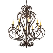 Josephine 10 Light 42" Wide Taper Candle Style Chandelier