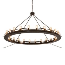 Barbury 24 Light 72" Wide Ring Chandelier