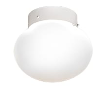 Bola 8" Wide Semi-Flush Ceiling Fixture with Frosted Glass Shade - White Finish