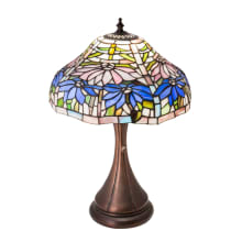 Poinsettia Fluted 18" Tall Buffet Table Lamp