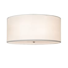 Cilindro 6 Light 36" Wide Semi-Flush Drum Ceiling Fixture - Nickel Finish