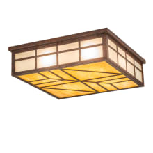 Santa Fe 4 Light 39" Wide Flush Mount Square Ceiling Fixture