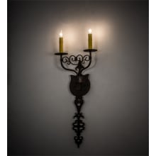 Merano 2 Light 26" Tall Wall Sconce with Faux Candles