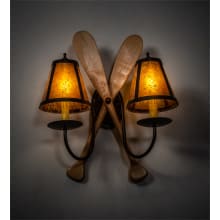 Paddle 2 Light 19" Tall Wall Sconce
