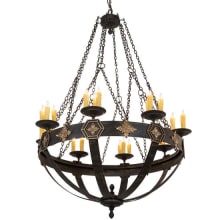Neapolis 24 Light 60" Wide Taper Candle Style Chandelier