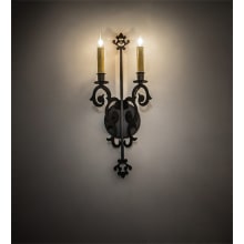 Aneila 2 Light 20" Tall Hand Forged Wall Sconce