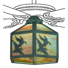 Ducks in Flight 13" Wide Single Ceiling Fan Light Kit