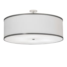 Cilindro 6 Light 36" Wide Semi-Flush Drum Ceiling Fixture - Champagne Finish