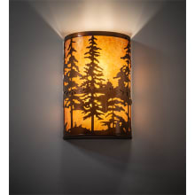 Tall Pines 2 Light 18" Tall Wall Sconce with Shade