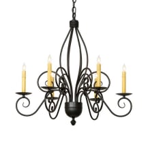 Squire 6 Light 28" Wide Taper Candle Style Chandelier