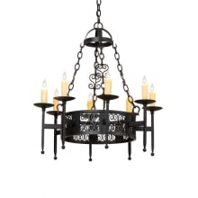 Toscano 8 Light 28" Wide Taper Candle Style Chandelier
