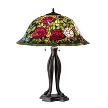Tiffany Rosebush 3 Light 30" Tall Buffet Table Lamp