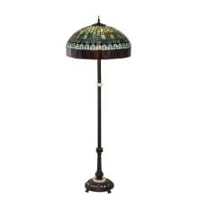 Tiffany Candice 3 Light 62" Tall Buffet Floor Lamp