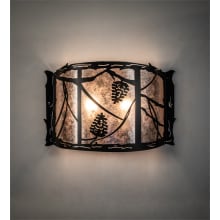 Whispering Pines 2 Light 13" Tall Wall Sconce with Shade