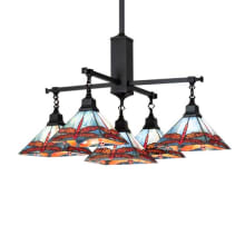 Square Prairie Dragonfly 5 Light 51" Wide Chandelier