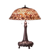 Fishscale 3 Light 31" Tall Buffet Table Lamp