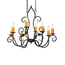 Long Clifton 8 Light 26" Wide Taper Candle Style Chandelier
