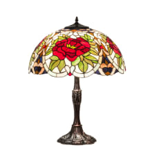Renaissance Rose 3 Light 26" Tall Buffet Table Lamp
