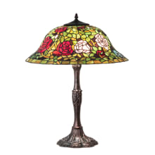 Tiffany Rosebush 3 Light 26" Tall Buffet Table Lamp