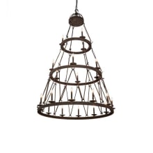 Lakeshore 21 Light 54" Wide Taper Candle Style Chandelier