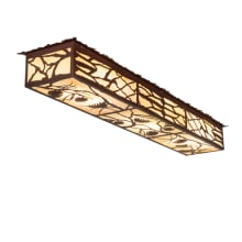 Whispering Pines 6 Light 63" Wide Flush Mount Ceiling Fixture