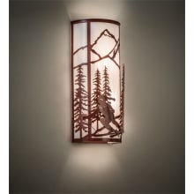 Alpine 2 Light 18" Tall Wall Sconce with Shade