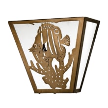 Tropical Fish 2 Light 12" Tall Wall Sconce