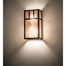 Hyde Park 2 Light 12" Tall Hand Crafted Wall Sconce with Rectangle Shade