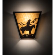 Cowboy 2 Light 12" Tall Wall Sconce