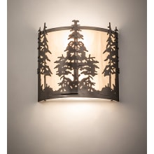 Tall Pines 2 Light 12" Tall Hand Forged Wall Sconce