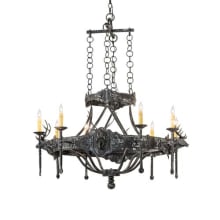 Stag 8 Light 40" Wide Taper Candle Style Chandelier
