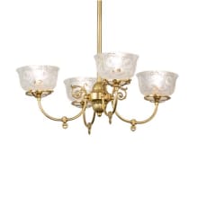 Revival Gas and Electric 4 Light 28" Wide Chandelier
