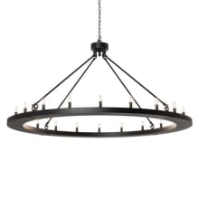 Loxley 20 Light 60" Wide Taper Candle Ring Chandelier