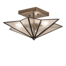 Star 2 Light 16" Wide Semi-Flush Ceiling Fixture