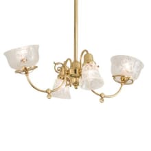Long Revival Gas and Electric 4 Light 22" Wide Chandelier