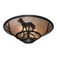 Fox on the Loose 3 Light 22" Wide Flush Mount Ceiling Fixture