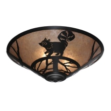 Raccoon on the Loose 3 Light 22" Wide Flush Mount Ceiling Fixture