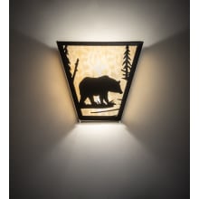 Bear Creek Right 2 Light 12" Tall Wall Sconce