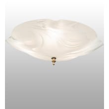 Atelier 3 Light 16" Wide Semi-Flush Bowl Ceiling Fixture - Polished Brass Finish