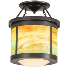 Arts and Crafts 4 Light 20" Wide Semi-Flush Ceiling Fixture
