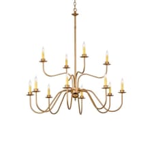 Ean 12 Light 42" Wide Taper Candle Style Chandelier