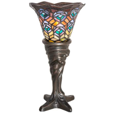 Tiffany Peacock Feather 16" Tall Buffet Table Lamp