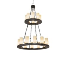 Loxley 20 Light 42" Wide Ring Chandelier
